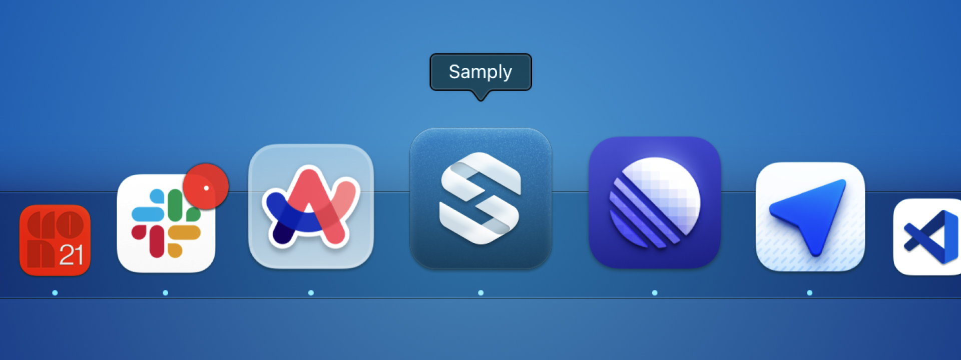 Samply Desktop App In MacOS Dock